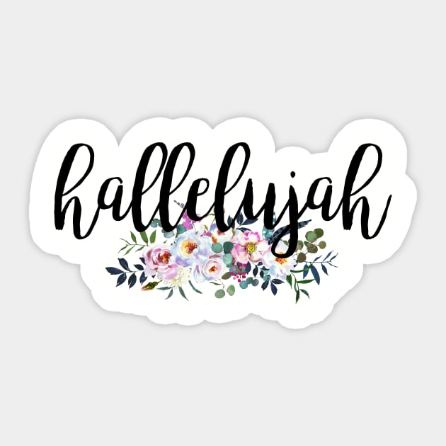 Hallelujah Sticker by gatherandgrace